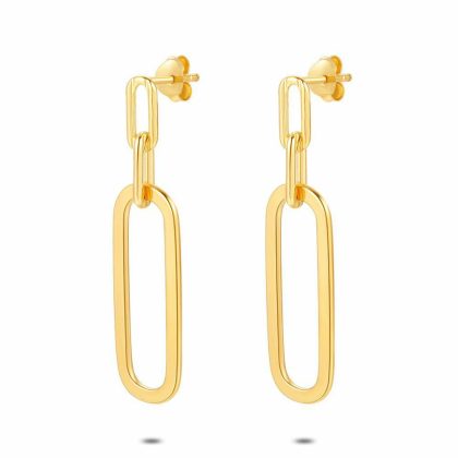 Boucles D’oreilles | Boucles D’Oreilles en Argent Plaqué Or 18Ct, Maillons Pas de couleur – Femmes Bijoux Boucles D'oreilles