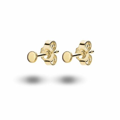 Boucles D’oreilles | Boucles D’Oreilles en Argent Plaqué Or 18Ct, Pastille 3 mm Pas de couleur – Enfants Bijoux Boucles D'oreilles