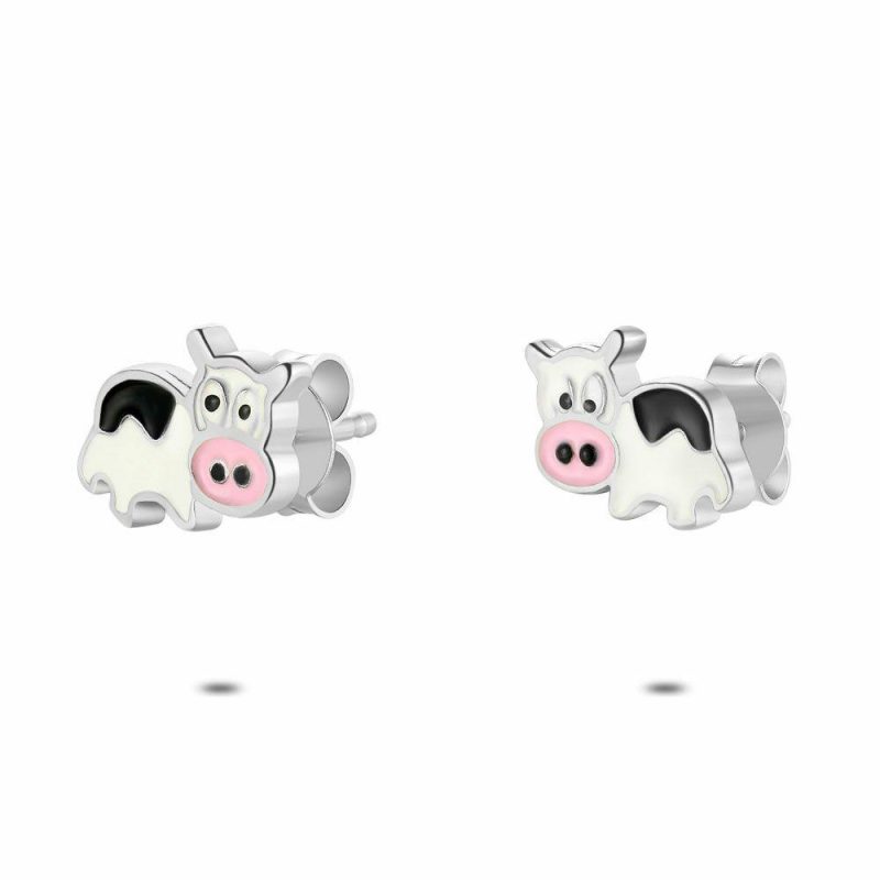 Boucles D’oreilles | Boucles D’Oreilles en Argent, Vache Multi – Enfants Bijoux Boucles D'oreilles