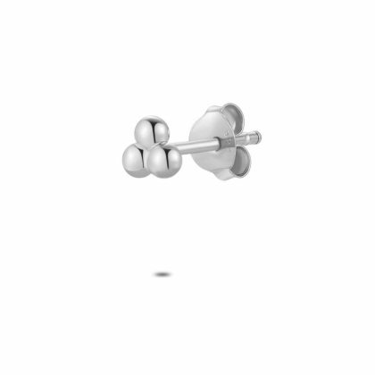 Boucles par Pièce | Boucle Par Pièce en Argent, 3 Petites Boules Pas de couleur – Femmes Bijoux Boucles par Pièce