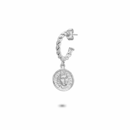 Boucles par Pièce | Boucle Par Pièce en Argent, Anneau Torsadé, Pièce Zilverkleur – Femmes Bijoux Boucles par Pièce