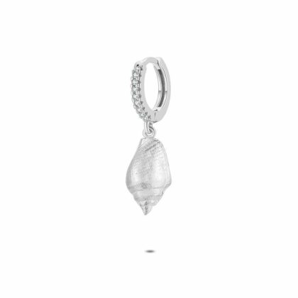 Boucles par Pièce | Boucle Par Pièce en Argent, Coquillage Blanc – Femmes Bijoux Blanc