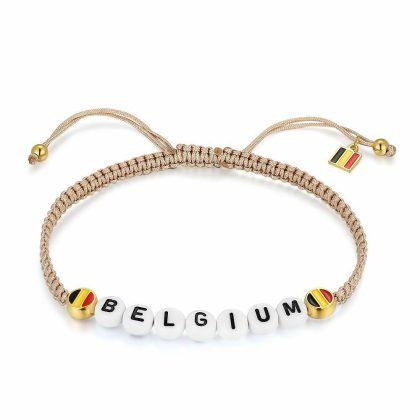 Bracelets | Bracelet Belgique Hommes, Beige Beige – Hommes Bijoux Beige