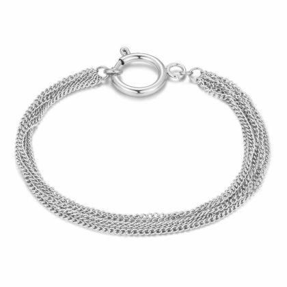 Bracelets | Bracelet en Acier Poli, 6 Chaînes Fines Pas de couleur – Femmes Bijoux Bracelets