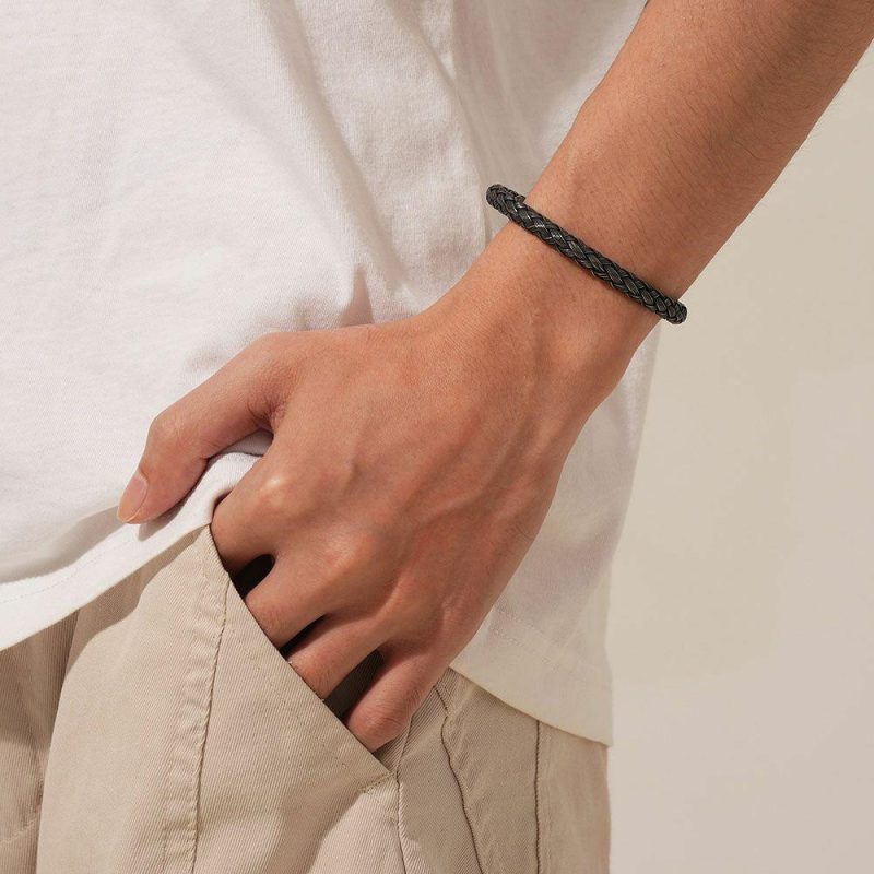 Bracelets | Bracelet en Acier Poli, Bangle Gris Gris – Hommes Bijoux Bracelets