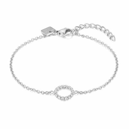 Bracelets | Bracelet en Acier Poli, Cercle Torsadé – Femmes Bijoux Bracelets