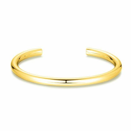 Bracelets | Bracelet en Acier Poli Couleur Or, Bangle Ouvert Pas de couleur – Femmes Bijoux Bracelets