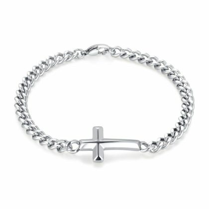 Bracelets | Bracelet en Acier Poli, Croix Pas de couleur – Hommes Bijoux Bracelets