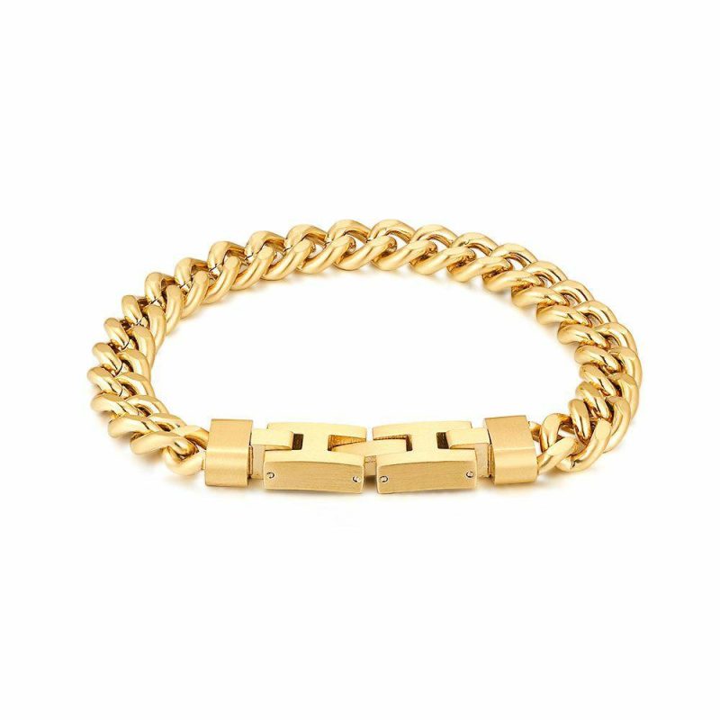 Bracelets | Bracelet en Acier Poli Goudkleur – Femmes/Hommes Bijoux Bracelets