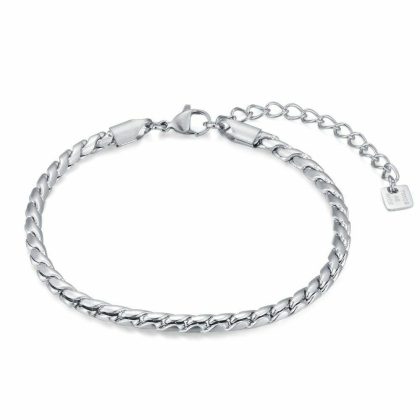 Bracelets | Bracelet en Acier Poli, Maille Ronde Mate Pas de couleur – Hommes Bijoux Bracelets