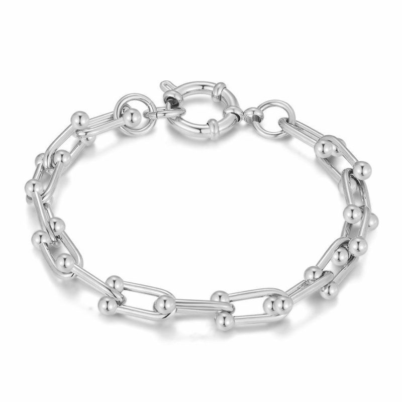 Bracelets | Bracelet en Acier Poli, Maillons et Boules Pas de couleur – Femmes Bijoux Bracelets