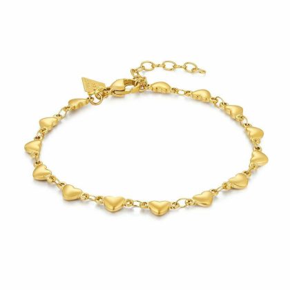 Bracelets | Bracelet en Acier Poli, Petits Coeurs Goudkleur – Femmes Bijoux Bracelets