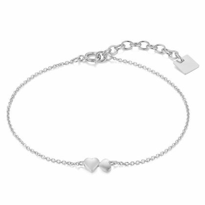 Bracelets | Bracelet en Argent, 2 Coeurs Pas de couleur – Femmes Bijoux Bracelets