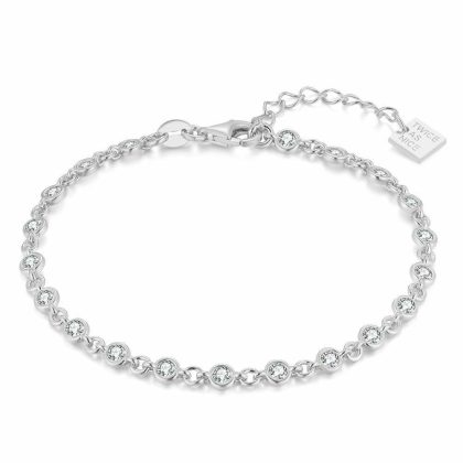 Bracelets | Bracelet en Argent, 20 Zirconia Ronds Blanc – Femmes Bijoux Blanc