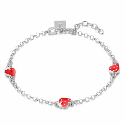 Bracelets | Bracelet en Argent, 3 Fraises Rouge – Enfants Bijoux Bracelets