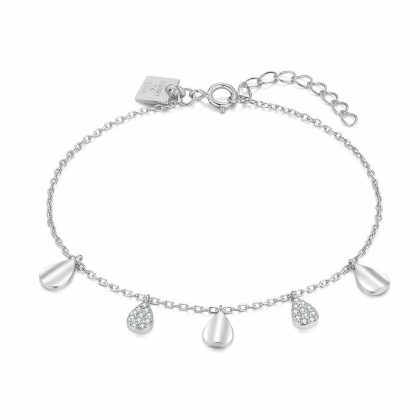 Bracelets | Bracelet en Argent, 5 Gouttes Blanc – Femmes Bijoux Blanc