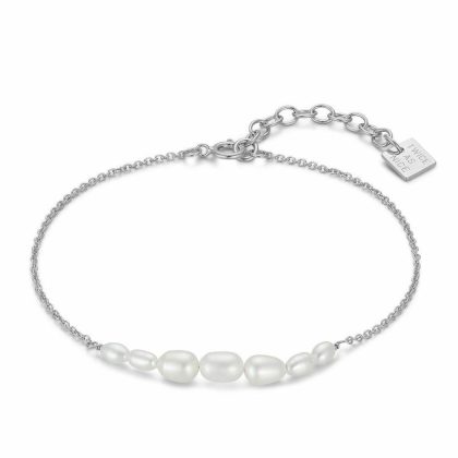 Bracelets | Bracelet en Argent, 7 Perles Blanc – Femmes Bijoux Blanc