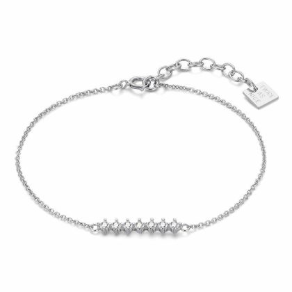 Bracelets | Bracelet en Argent, 7 Zircons Blanc – Femmes Bijoux Blanc