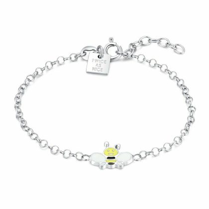 Bracelets | Bracelet en Argent, Abeille Jaune – Enfants Bijoux Bracelets