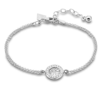 Bracelets | Bracelet en Argent, Arbre de Vie, Pierres Blanc – Femmes Bijoux Blanc