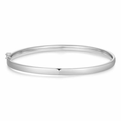 Bracelets | Bracelet en Argent, Bangle Ovale, 6 Cm Zilverkleur – Femmes Bijoux Bracelets