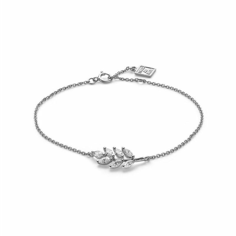 Bracelets | Bracelet en Argent, Branche, Pierres Blanc – Femmes Bijoux Blanc