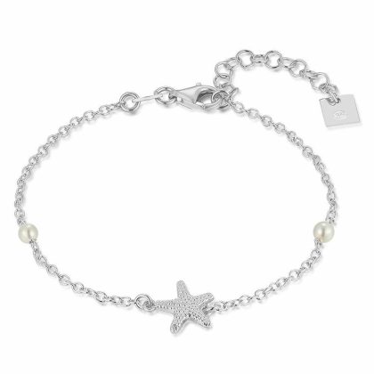 Bracelets | Bracelet en Argent, Étoile de Mer Blanc – Femmes Bijoux Blanc