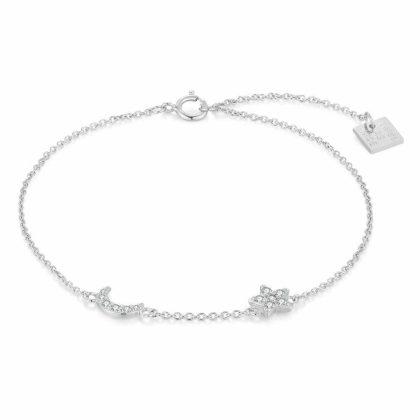 Bracelets | Bracelet en Argent, Étoile et Lune Blanc – Femmes Bijoux Blanc