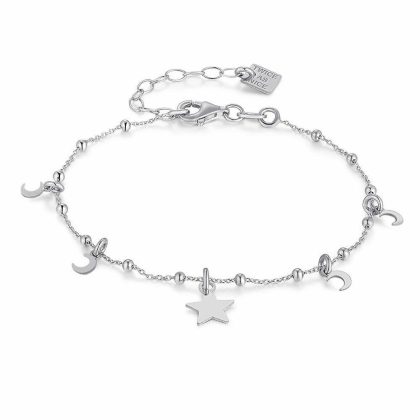 Bracelets | Bracelet en Argent, Étoile et Petites Lunes Zilverkleur – Femmes Bijoux Bracelets