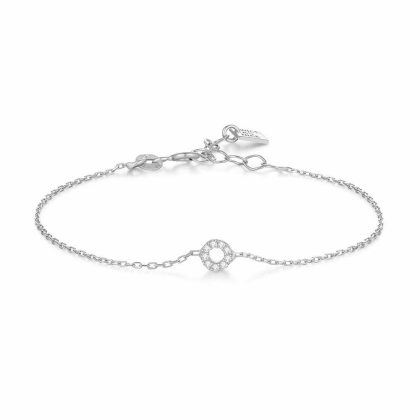 Bracelets | Bracelet en Argent, Cercle 5 mm, Zircons Blancs Blanc – Femmes Bijoux Blanc