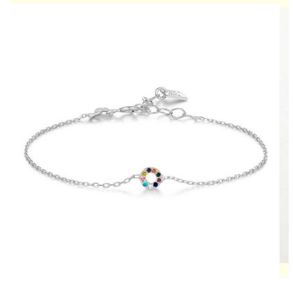 Bracelets | Bracelet en Argent, Cercle 5 mm, Zircons Multicolores Multi – Femmes Bijoux Bracelets