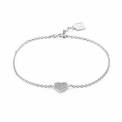 Bracelets | Bracelet en Argent, Coeur, Pierres Blanc – Femmes Bijoux Blanc