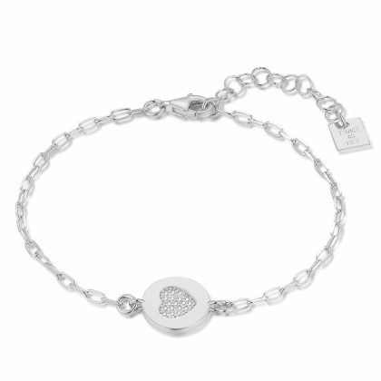 Bracelets | Bracelet en Argent, Coeur Zircones Blanc – Femmes Bijoux Blanc