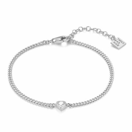 Bracelets | Bracelet en Argent, Coeur Zirconia Blanc – Femmes Bijoux Blanc