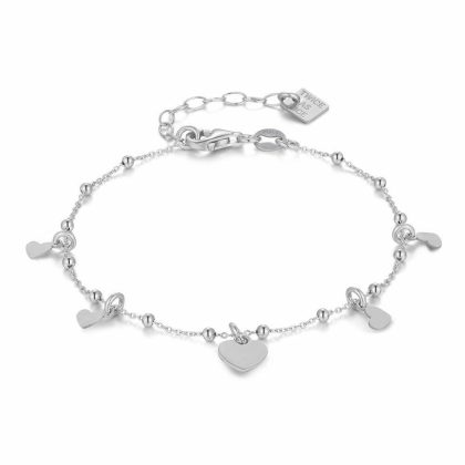 Bracelets | Bracelet en Argent, Coeurs et Boules Zilverkleur – Femmes Bijoux Bracelets