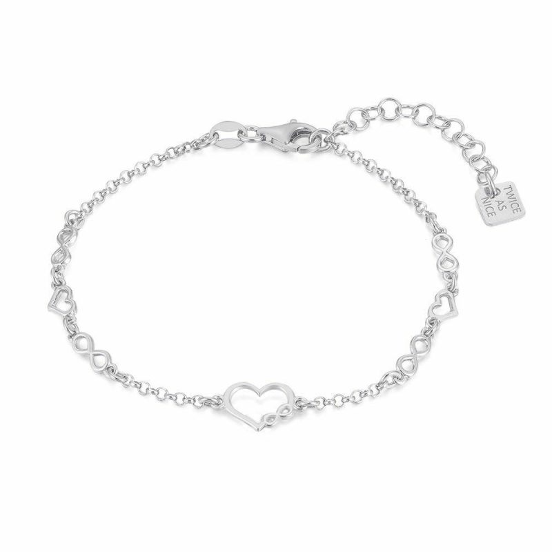 Bracelets | Bracelet en Argent, Coeurs et Infini – Femmes Bijoux Bracelets