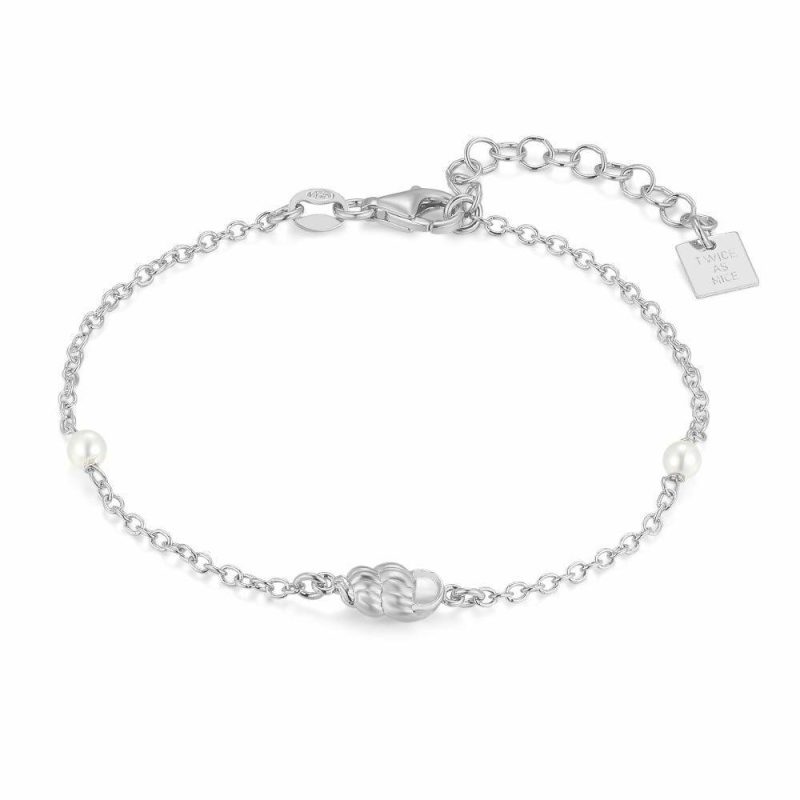 Bracelets | Bracelet en Argent, Coquillage et Perles Blanc – Femmes Bijoux Blanc