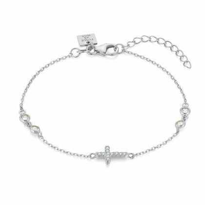 Bracelets | Bracelet en Argent, Croix, Zircons Zilverkleur – Femmes Bijoux Bracelets