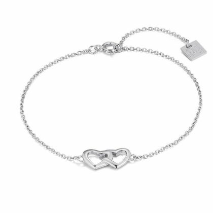 Bracelets | Bracelet en Argent, Double Cœur Ouvert Pas de couleur – Femmes Bijoux Bracelets