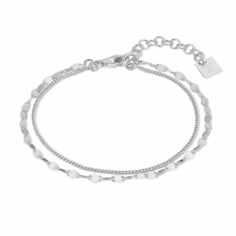 Bracelets | Bracelet en Argent, Double Chaine Pas de couleur – Femmes Bijoux Bracelets