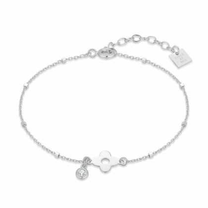 Bracelets | Bracelet en Argent, Fleur Blanc – Femmes Bijoux Blanc