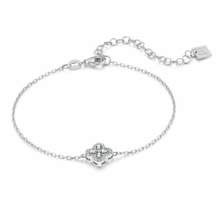 Bracelets | Bracelet en Argent, Fleur et Croix Blanc – Femmes Bijoux Blanc