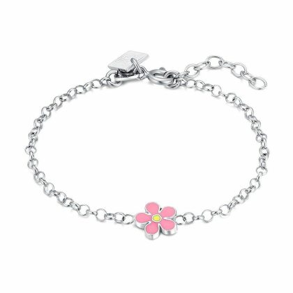 Bracelets | Bracelet en Argent, Fleur Rose – Enfants Bijoux Bracelets