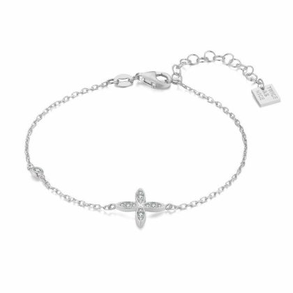 Bracelets | Bracelet en Argent, Fleur, Zirconia Blanc – Femmes Bijoux Blanc