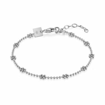 Bracelets | Bracelet en Argent, Fleurs, Chaîne de Boules Pas de couleur – Femmes Bijoux Bracelets