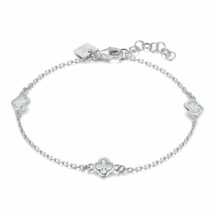 Bracelets | Bracelet en Argent, Fleurs Zirconia Blanc – Femmes Bijoux Blanc