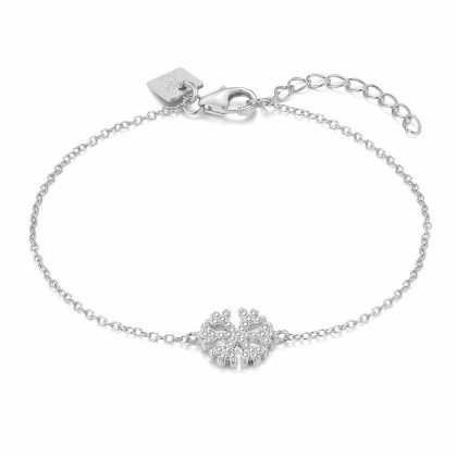 Bracelets | Bracelet en Argent, Flocon de Neige Blanc – Femmes Bijoux Blanc