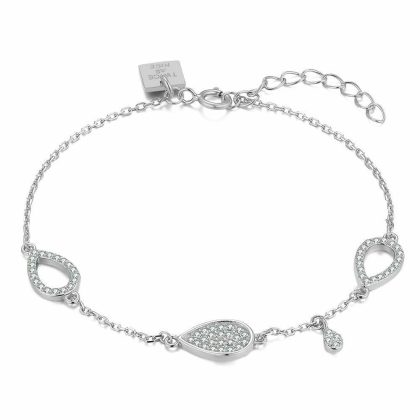 Bracelets | Bracelet en Argent, Gouttes, Zirconia Blanc – Femmes Bijoux Blanc