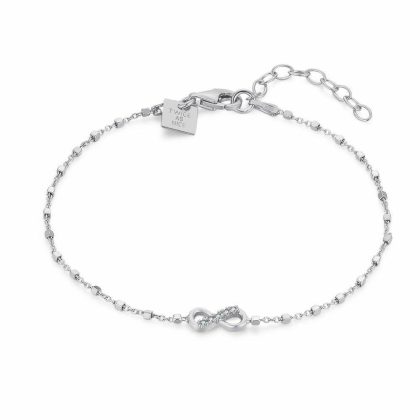 Bracelets | Bracelet en Argent, Infinity, Pierres Blanc – Femmes Bijoux Blanc