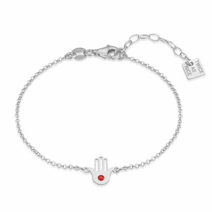 Bracelets | Bracelet en Argent, Main, Cristal Rouge Rouge – Femmes Bijoux Bracelets